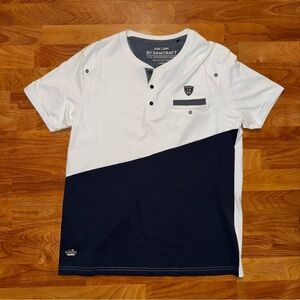 Rawcraft Cockney White & Blue T-Shirt Men’s Size Large RAW Denim 100% Cotton